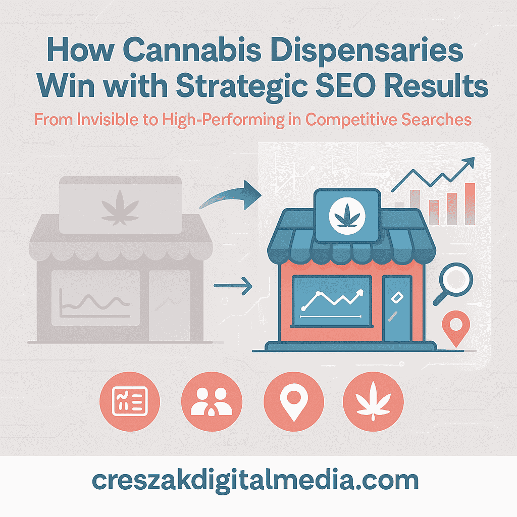 Real cannabis dispensary success before and after search performance with proven SEO services for cannabis