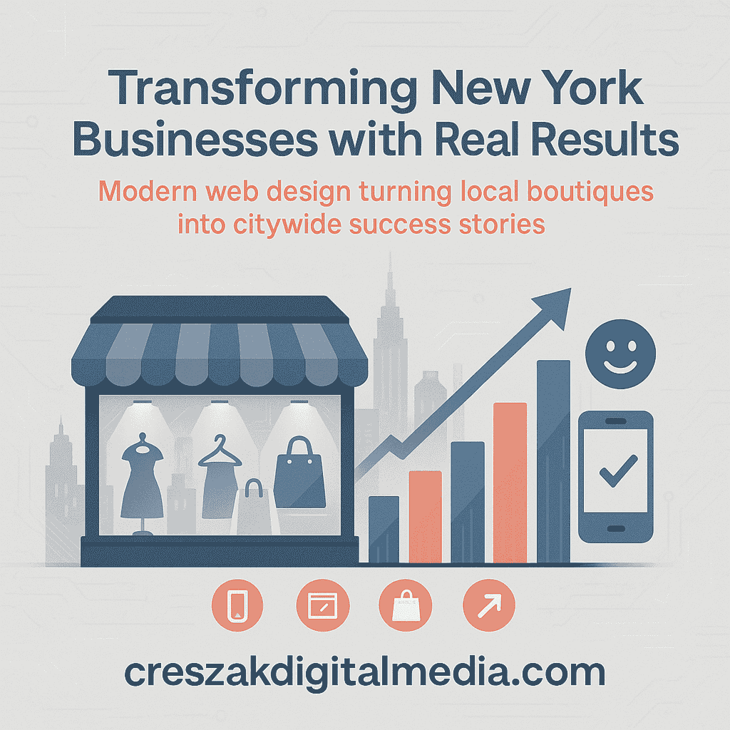 Web Design Services in New York driving proven business growth through strategic website development by CresZak Digital Media