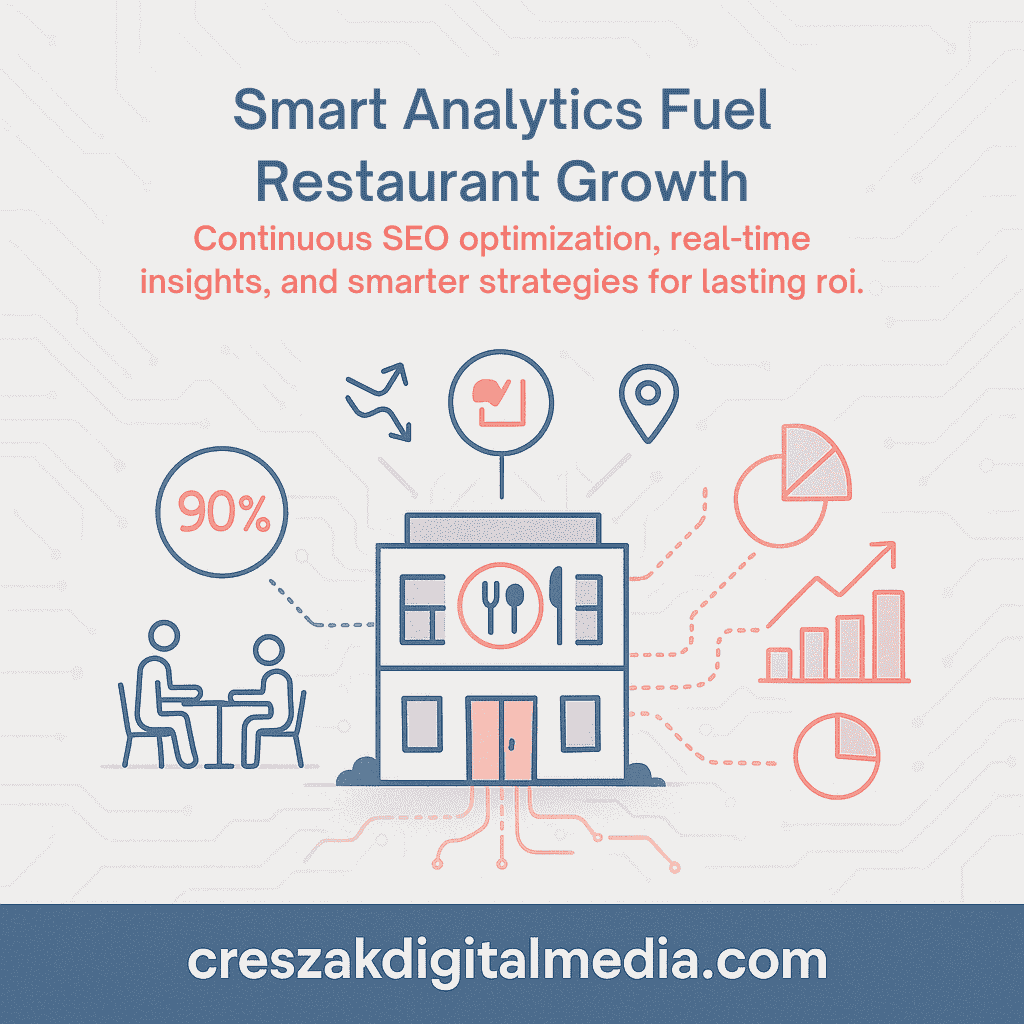 Smart analytics keeping restaurants ahead through SEO services for restaurants by CresZak Digital Media experts