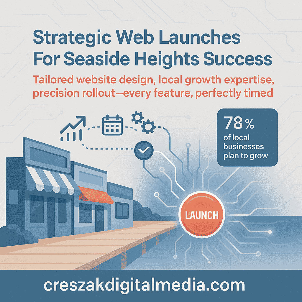 Web Design Services in Seaside Heights launch process with strategic website development framework by CresZak Digital Media