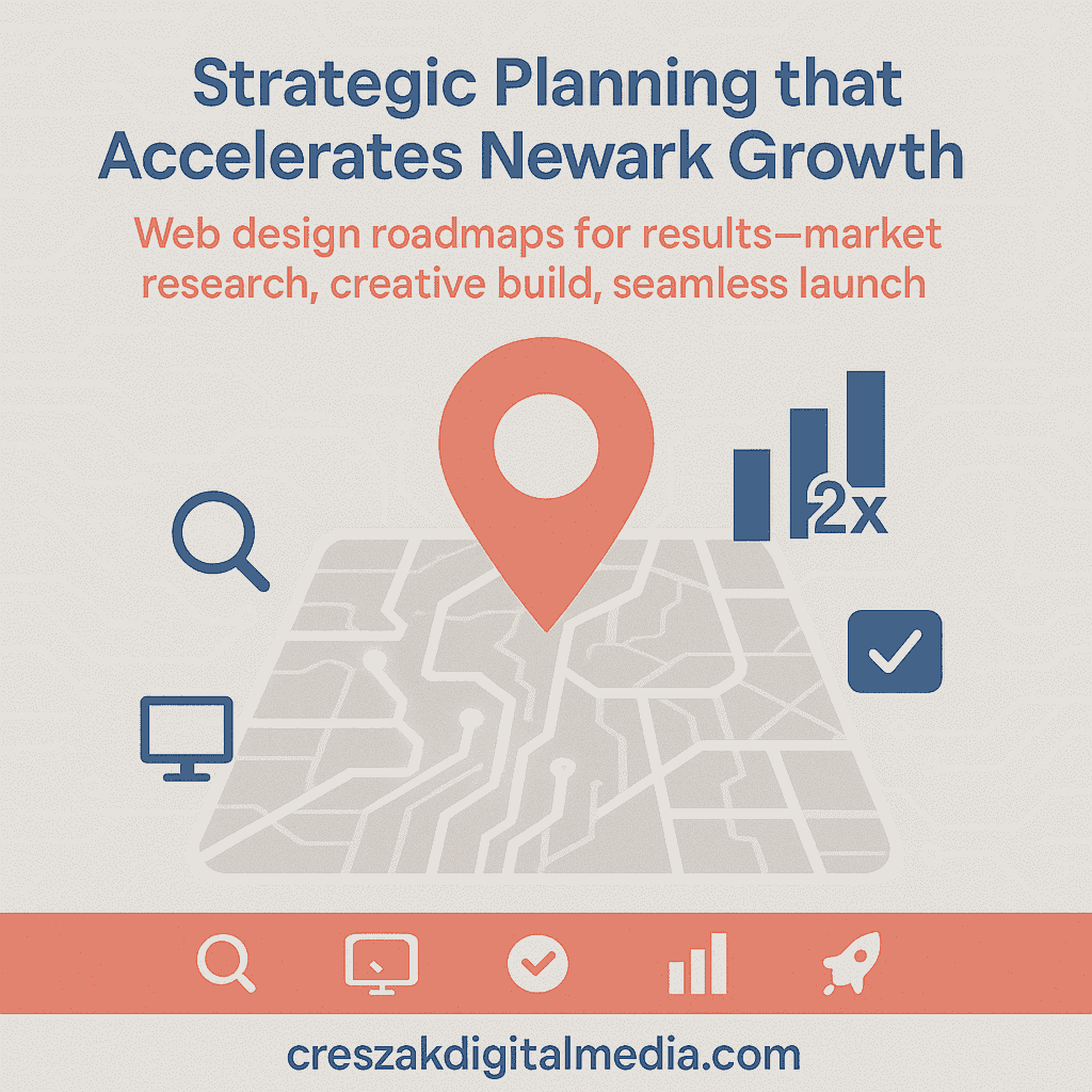 Strategic planning in Web Design Services in Newark by CresZak Digital Media using responsive design to deliver measurable results