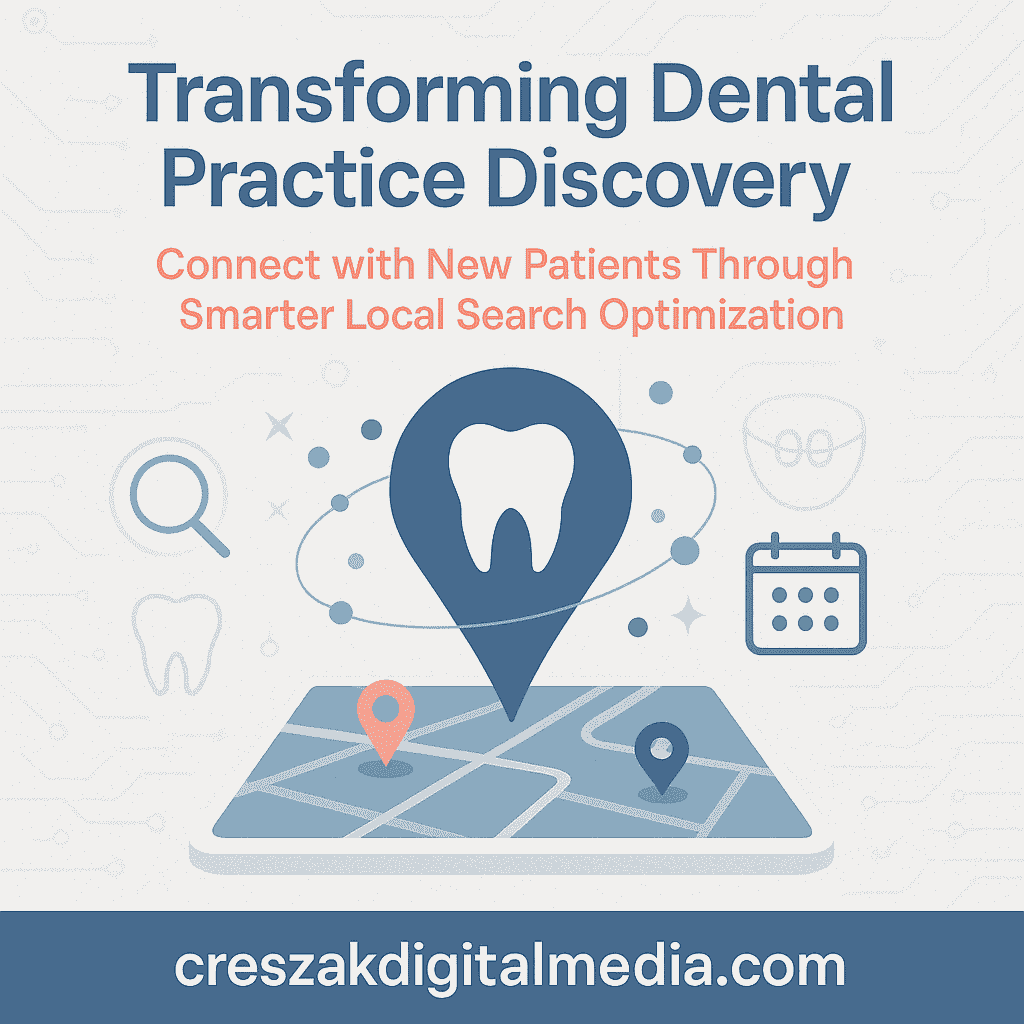 Transforming dental practice discovery through strategic local SEO services for dentists by CresZak Digital Media