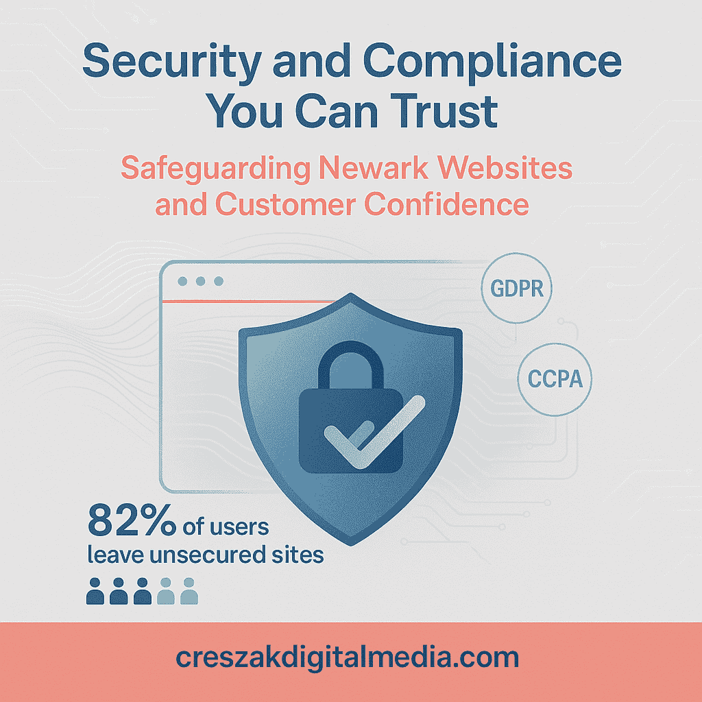 Web Design Services in Newark with trusted security and SSL protection by CresZak Digital Media for compliant business websites