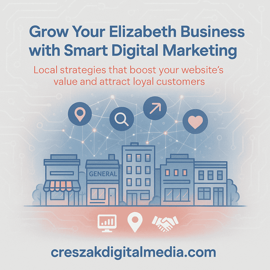 Digital Marketing Services in Elizabeth supporting small business success with SEO strategy by CresZak Digital Media