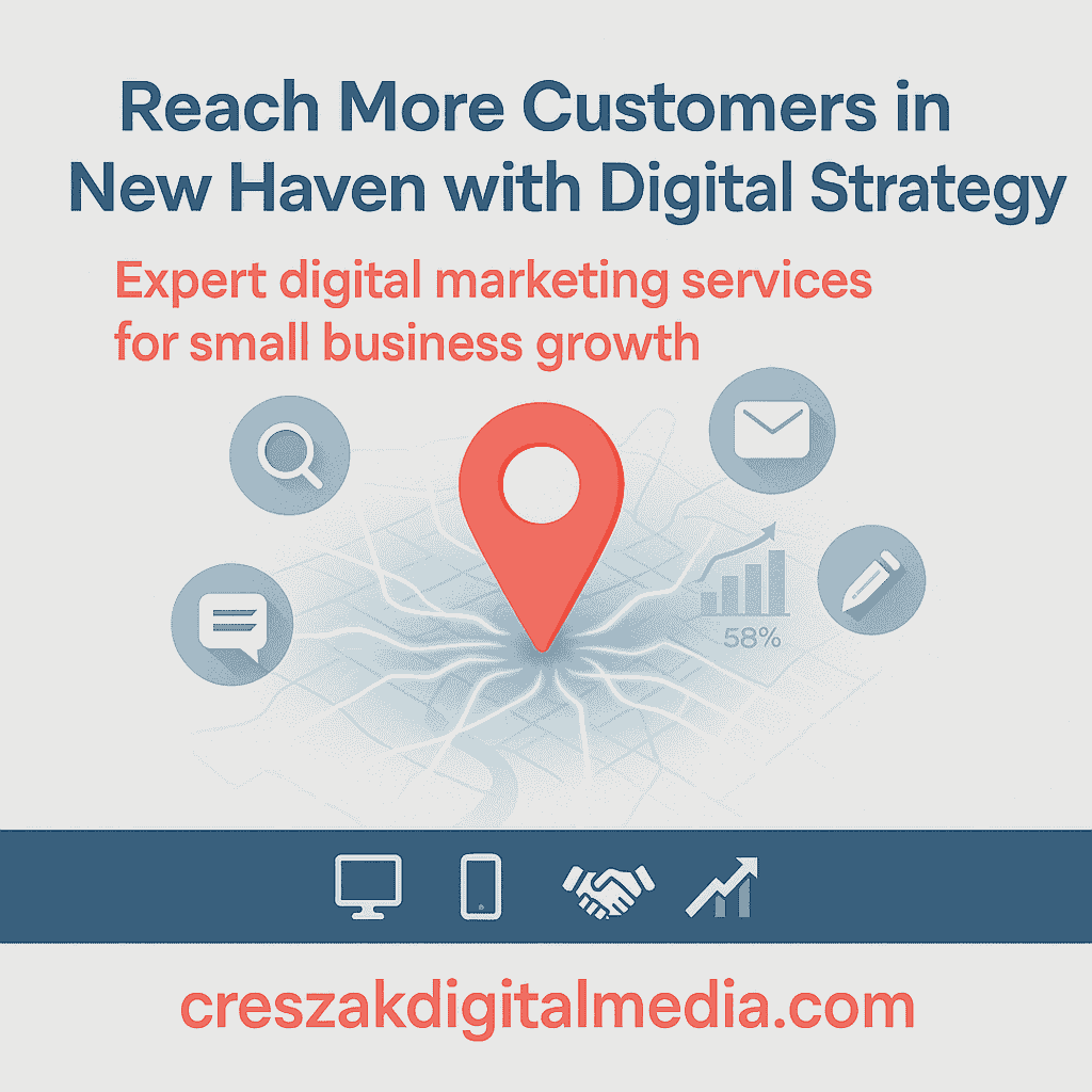 Digital Marketing Services in New Haven helping small businesses understand SEO strategy by CresZak Digital Media