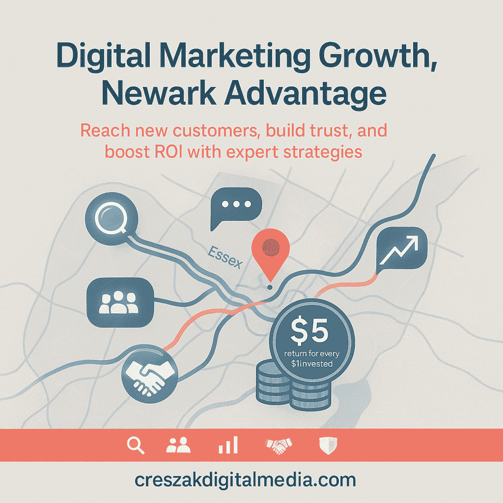 Digital Marketing Services in Newark supporting business growth with SEO strategy by CresZak Digital Media