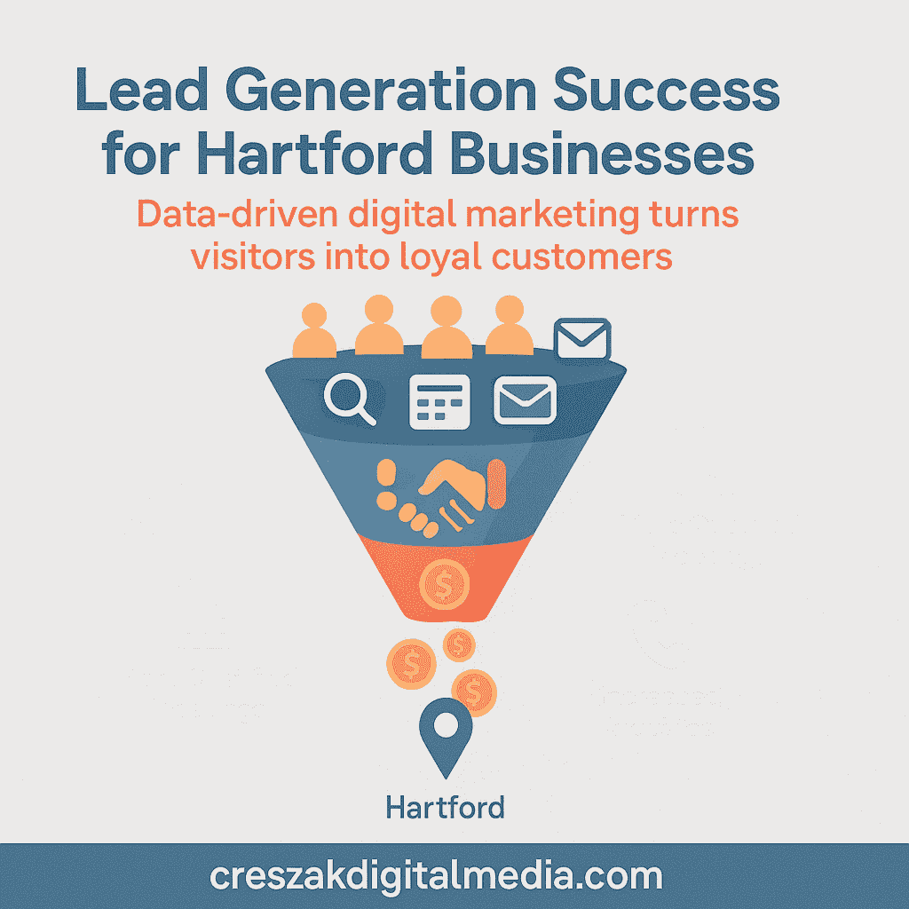 Digital Marketing Services in Hartford generating leads through strategic SEO campaigns by CresZak Digital Media