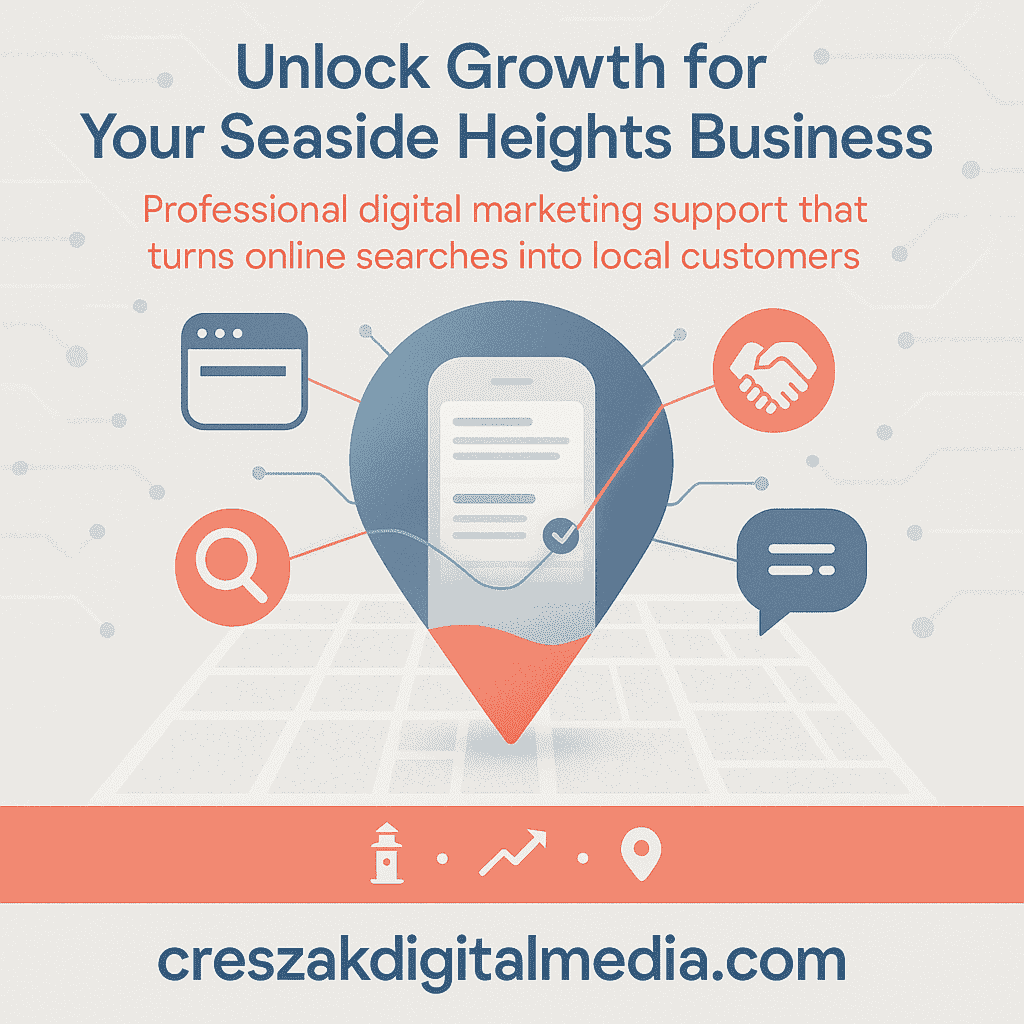 Digital Marketing Services in Seaside Heights for growth by CresZak Digital Media using local SEO strategy to increase visibility